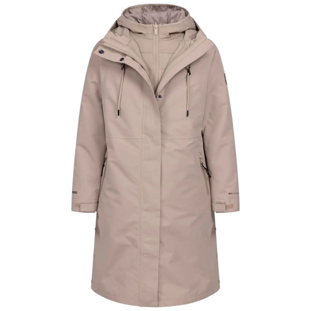 Trespass Womens/Ladies Allegra DLX 3 in 1 Waterproof Jacket / Sand